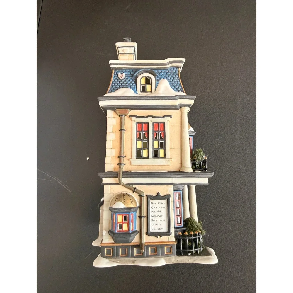 Department 56 Dickens Village Teaman & Crupp China Shop 58314 Lighted‎ Porcelain